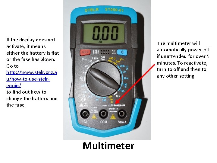 If the display does not activate, it means either the battery is flat or