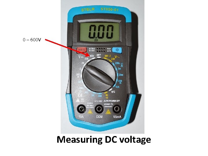 0 – 600 V Measuring DC voltage 