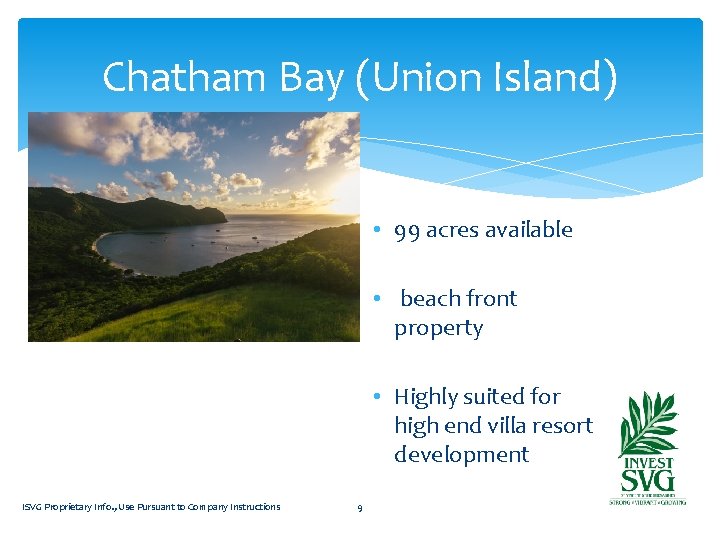 Chatham Bay (Union Island) • 99 acres available • beach front property • Highly