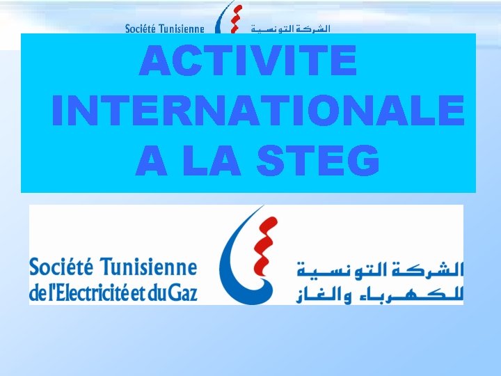 ACTIVITE INTERNATIONALE A LA STEG 