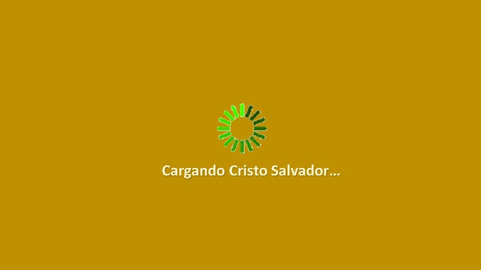 Cargando Cristo Salvador… 