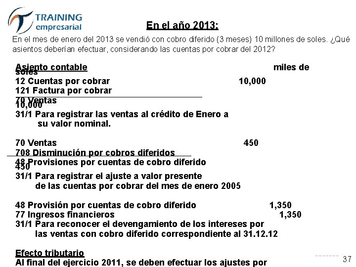 En el año 2013: En el mes de enero del 2013 se vendió con