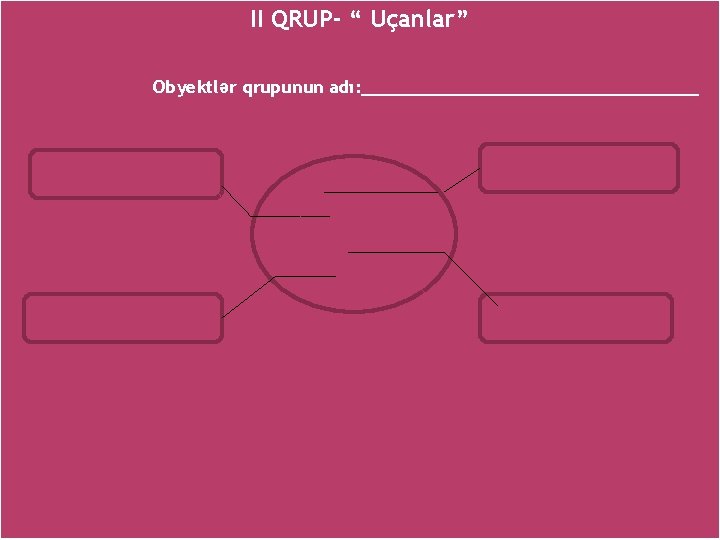 II QRUP- “ Uçanlar” Obyektlər qrupunun adı: ________________ 