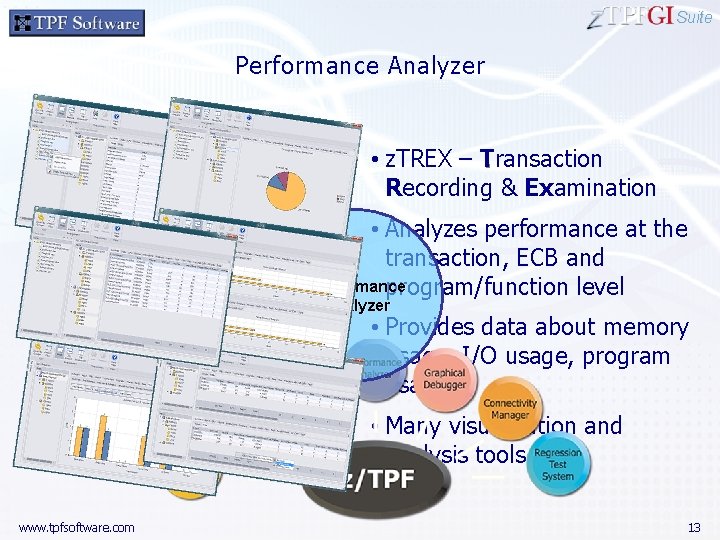 Suite Performance Analyzer • z. TREX – Transaction Recording & Examination Ex • Analyzes
