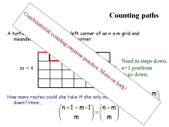 Co Counting paths mb in ato ria l c upper left corner of an