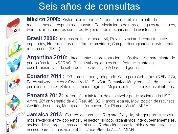 Seis años de consultas México 2008: Sistema de información adecuado, Fortalecimiento de mecanismos de