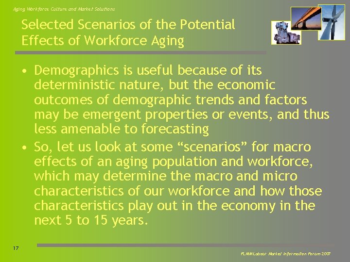 Aging Workforce Culture and Market Solutions Selected Scenarios of the Potential Effects of Workforce