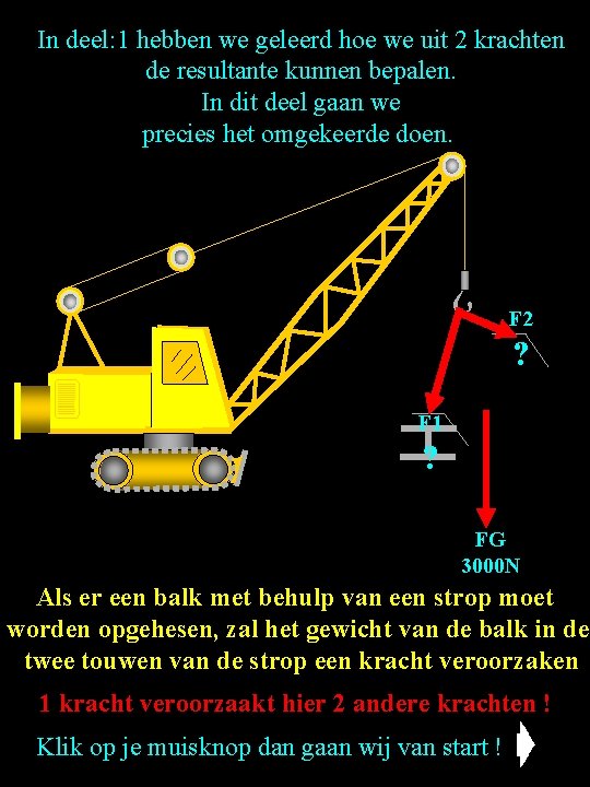 In deel: 1 hebben we geleerd hoe we uit 2 krachten de resultante kunnen