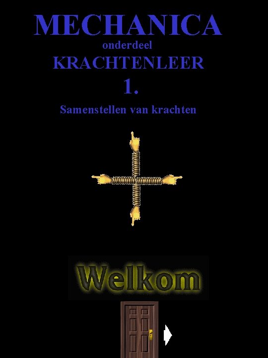 MECHANICA onderdeel KRACHTENLEER 1. Samenstellen van krachten 