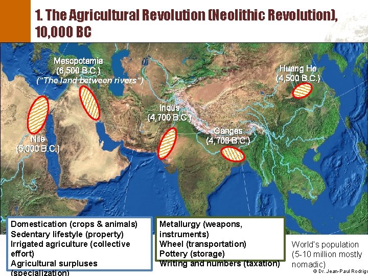 1. The Agricultural Revolution (Neolithic Revolution), 10, 000 BC Mesopotamia (6, 500 B. C.