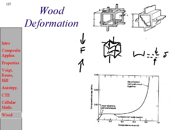 107 Intro Composite Applns. Properties Voigt, Reuss, Hill Anistrpy. CTE Cellular Matls. Wood Deformation