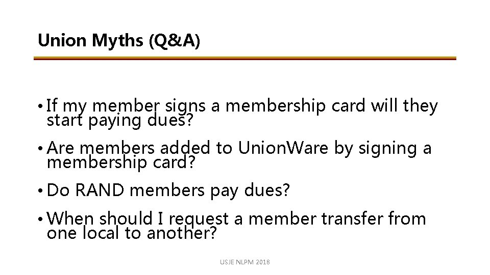 Union Myths (Q&A) • If my member signs a membership card will they start