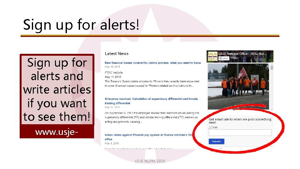 Sign up for alerts! Sign up for alerts and write articles if you want