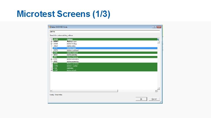 Microtest Screens (1/3) 