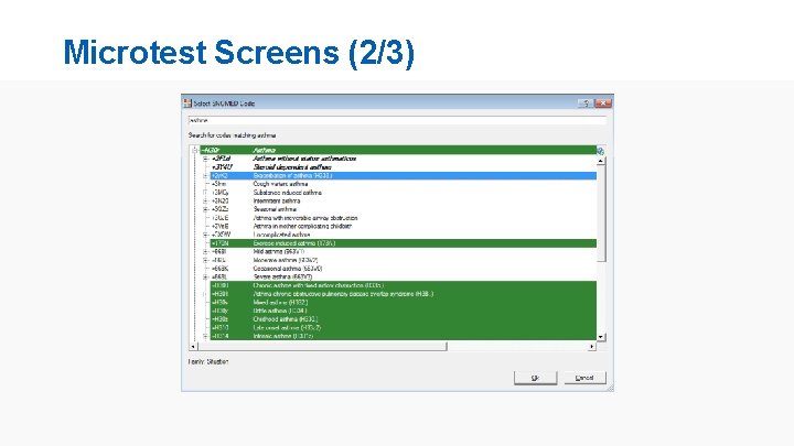 Microtest Screens (2/3) 