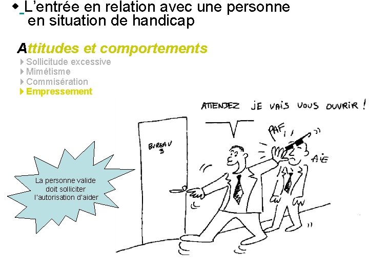  L’entrée en relation avec une personne en situation de handicap Attitudes et comportements