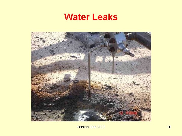 Water Leaks Version One 2006 18 