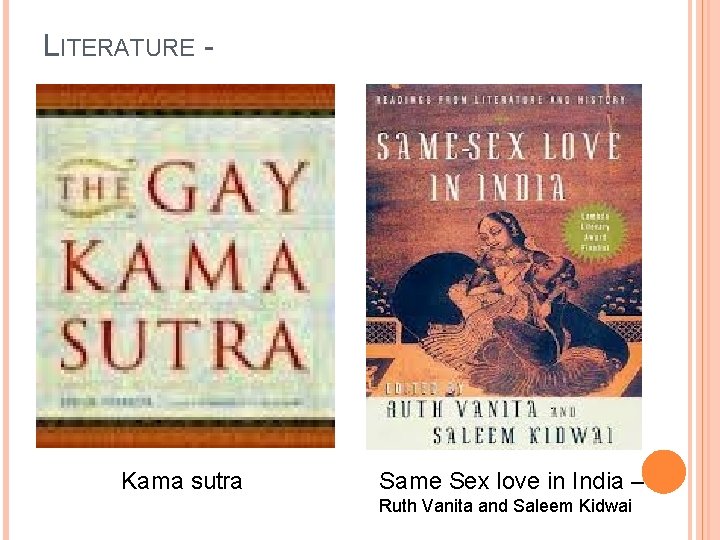 LITERATURE - Kama sutra Same Sex love in India – Ruth Vanita and Saleem