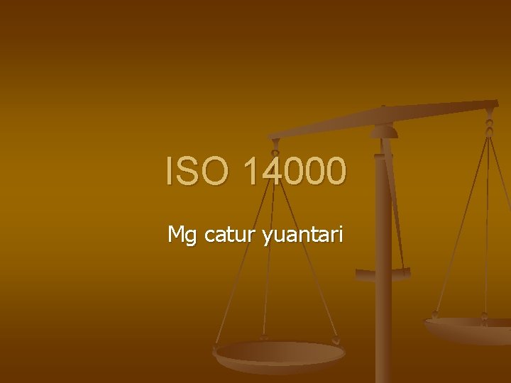 ISO 14000 Mg catur yuantari 