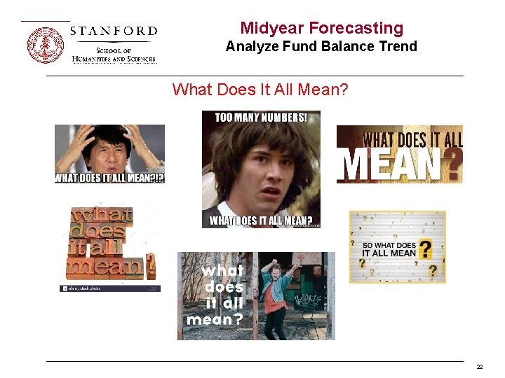 Midyear Forecasting Analyze Fund Balance Trend What Does It All Mean? 22 