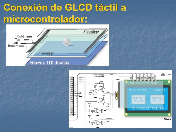 Conexión de GLCD táctil a microcontrolador: 