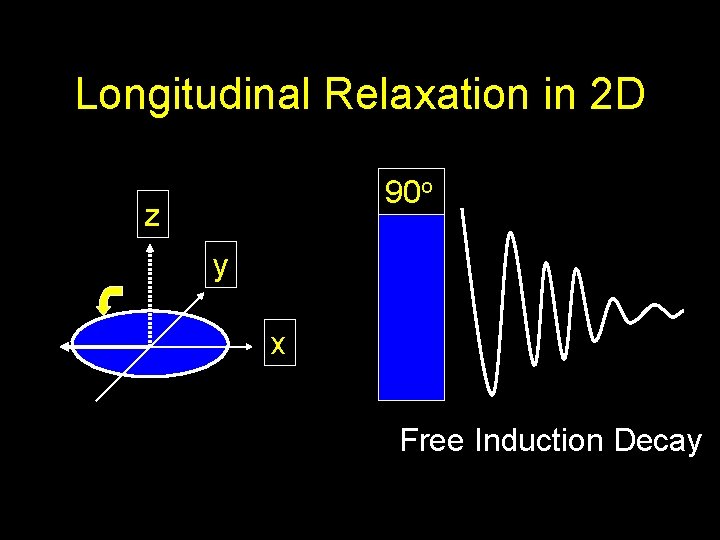 Longitudinal Relaxation in 2 D 90 o z y x Free Induction Decay 