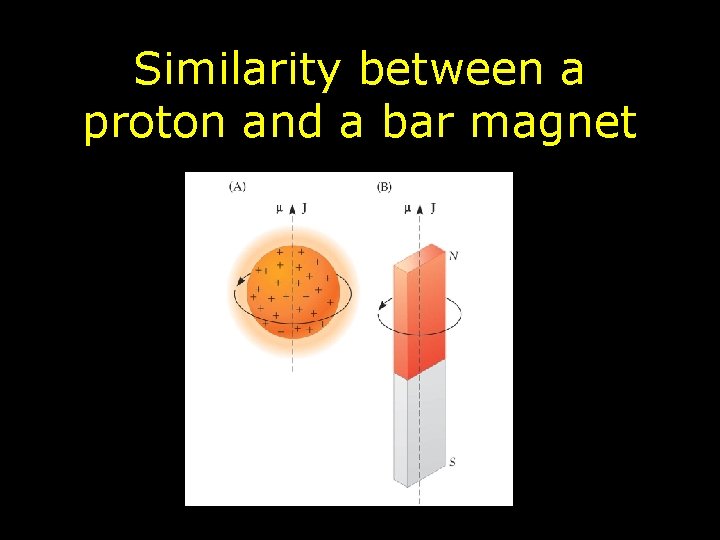Similarity between a proton and a bar magnet 