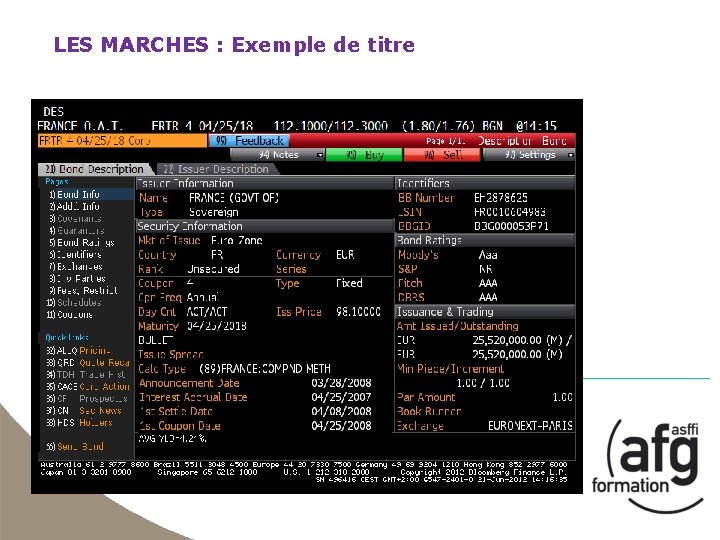 LES MARCHES : Exemple de titre 