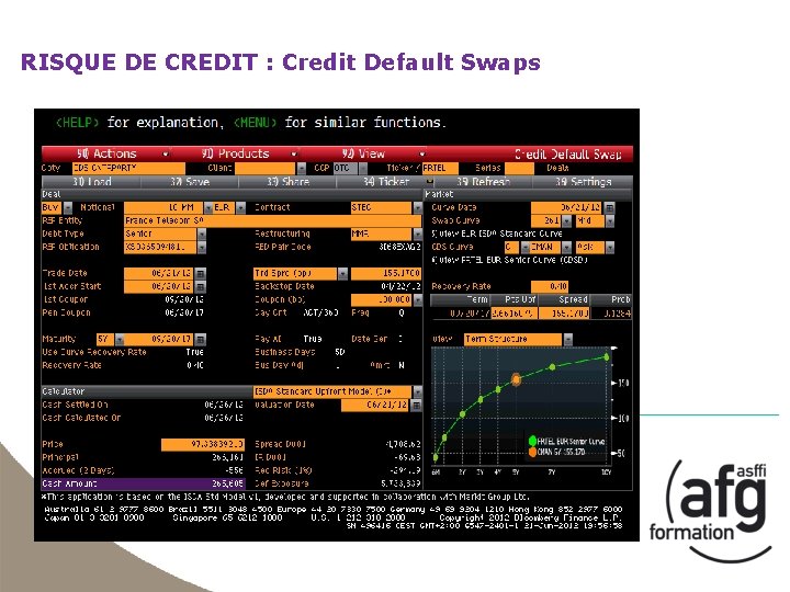 RISQUE DE CREDIT : Credit Default Swaps 