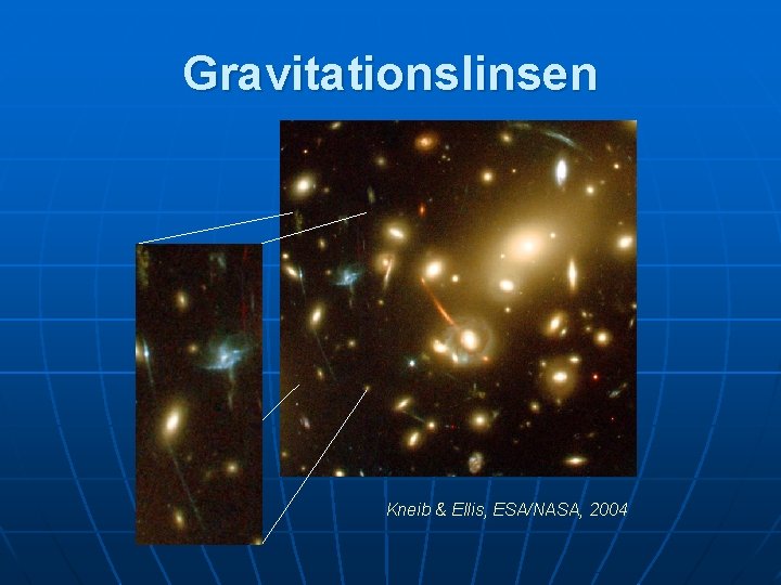 Gravitationslinsen Kneib & Ellis, ESA/NASA, 2004 