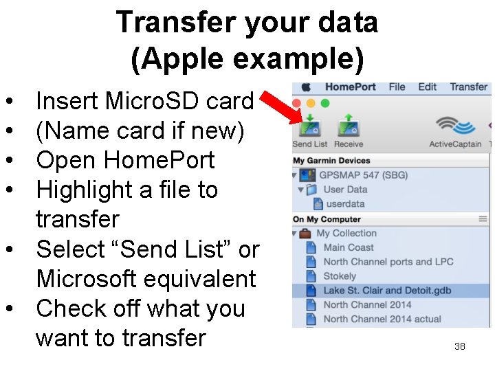 Transfer your data (Apple example) • • Insert Micro. SD card (Name card if Transfer your data (Apple example) • • Insert Micro. SD card (Name card if