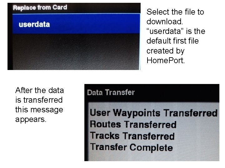 Select the file to download. “userdata” is the default first file created by Home. Select the file to download. “userdata” is the default first file created by Home.