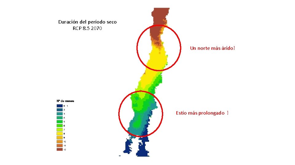 Duración Período del período Seco seco RCP 19808. 5 - 2010 2070 2050 Un