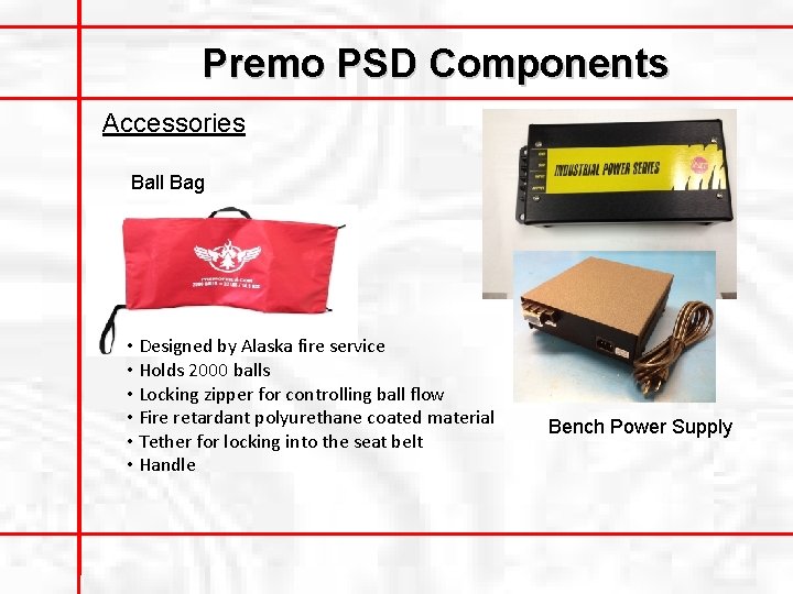 Premo PSD Components Accessories Ball Bag • Designed by Alaska fire service • Holds
