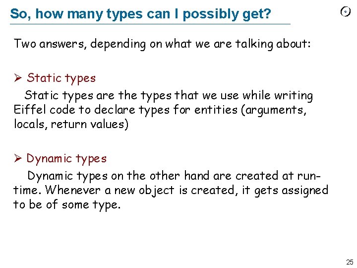 So, how many types can I possibly get? Two answers, depending on what we