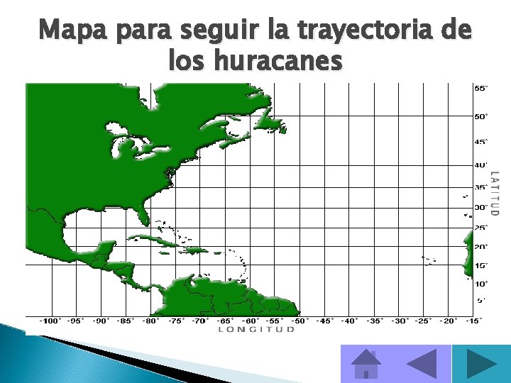 Mapa para seguir la trayectoria de los huracanes 