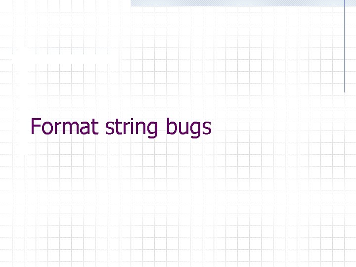 Format string bugs 