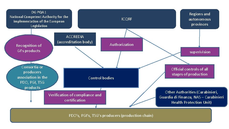 DG PQA 1 National Competent Authority for the implementation of the European Legislation ICQRF