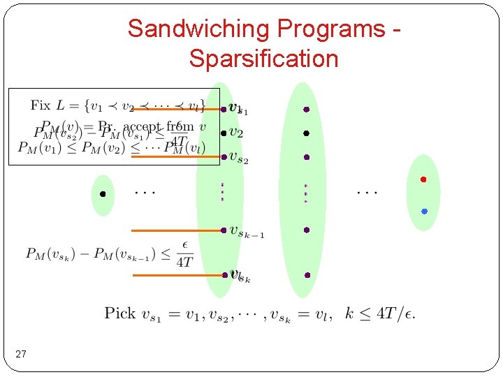 Sandwiching Programs Sparsification 27 