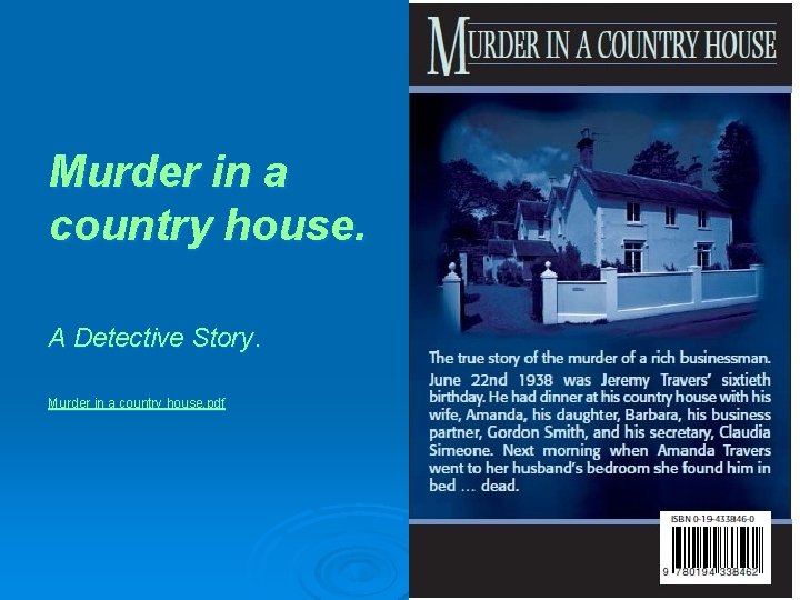 Murder in a country house. A Detective Story. Murder in a country house. pdf