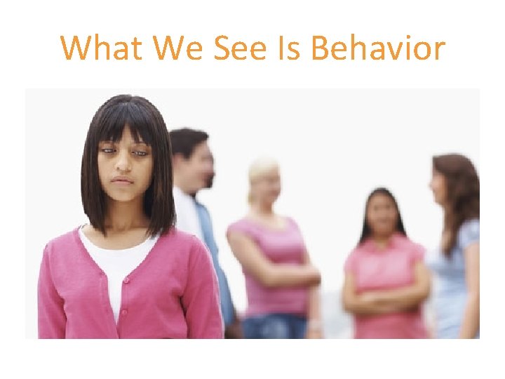 What We See Is Behavior 