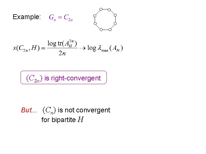 Example: (C 2 n) is right-convergent But. . . (Cn) is not convergent for
