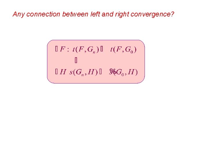 Any connection between left and right convergence? 