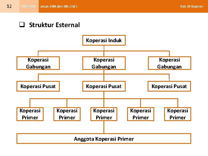 12 EKONOMI Bab 10 Koperasi untuk SMA dan MA Jilid 1 q Struktur Esternal