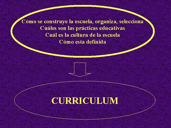 Cómo se construye la escuela, organiza, selecciona Cuáles son las prácticas educativas Cuál es