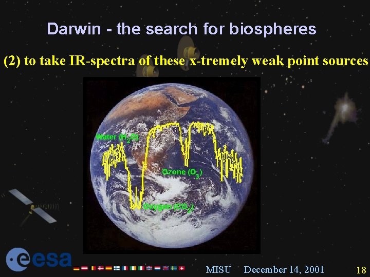Darwin - the search for biospheres (2) to take IR-spectra of these x-tremely weak