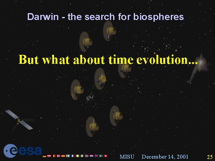 Darwin - the search for biospheres But what about time evolution. . . MISU