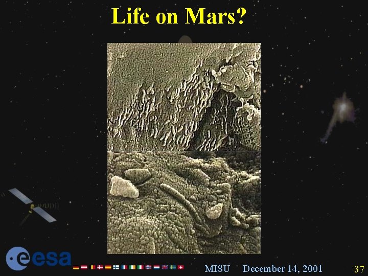 Life on Mars? MISU December 14, 2001 37 