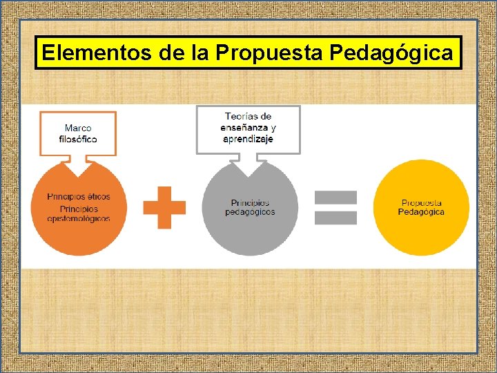 Elementos de la Propuesta Pedagógica 