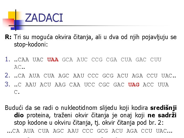 ZADACI R: Tri su moguća okvira čitanja, ali u dva od njih pojavljuju se